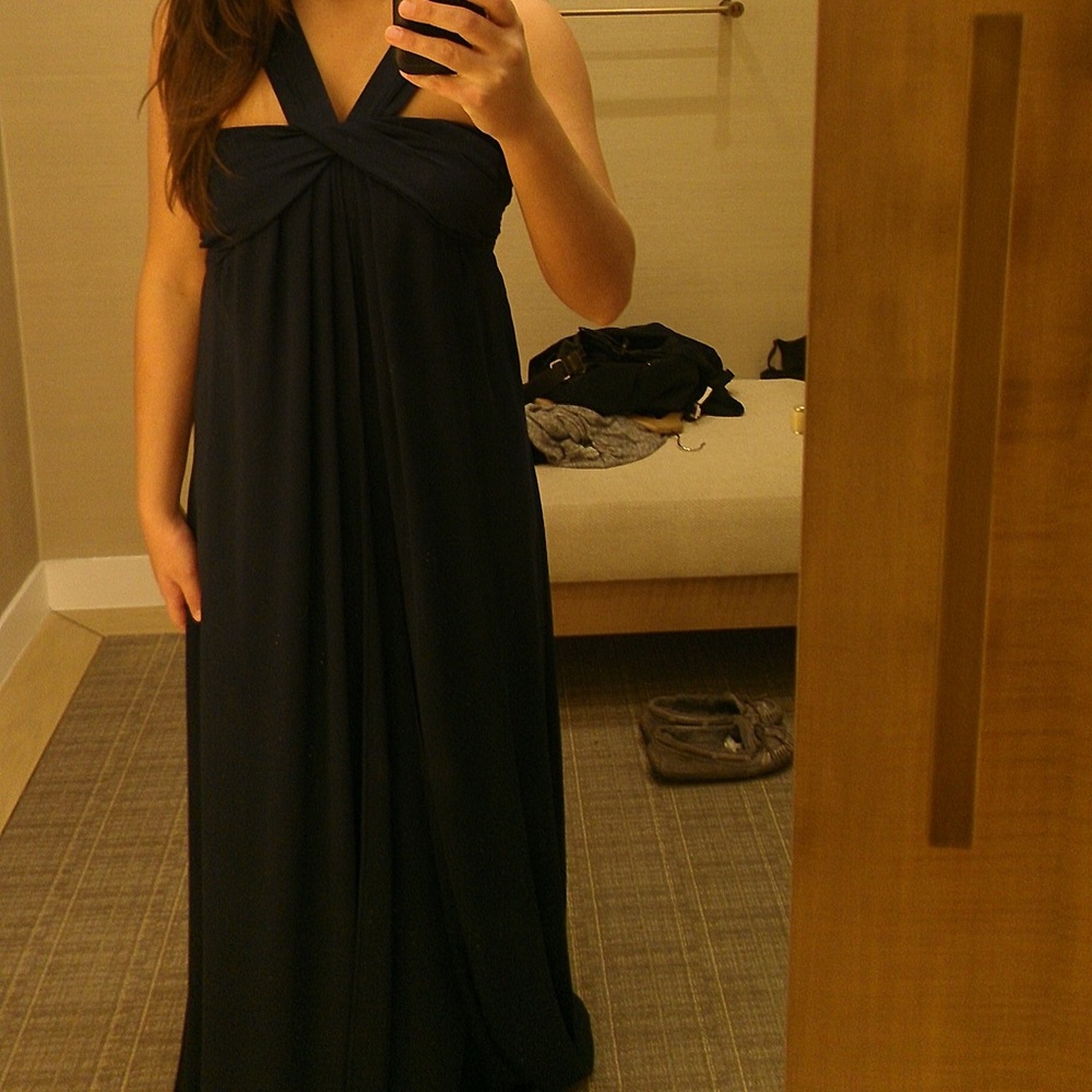 Designer formal dress - navy blue